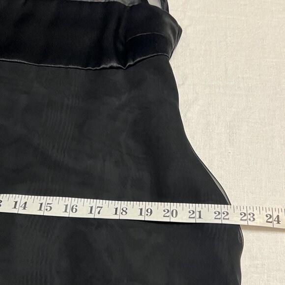 J.R. Nites Petites by Caliendo Black Chiffon Cocktail Dress Sheer Illusion Sz 8 - Picture 8 of 10